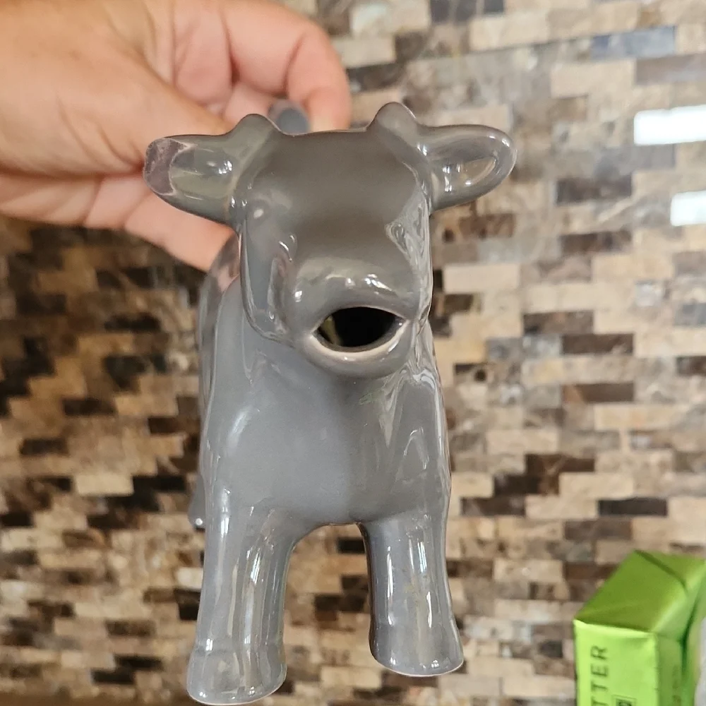 Gray Cow Creamer Dispenser